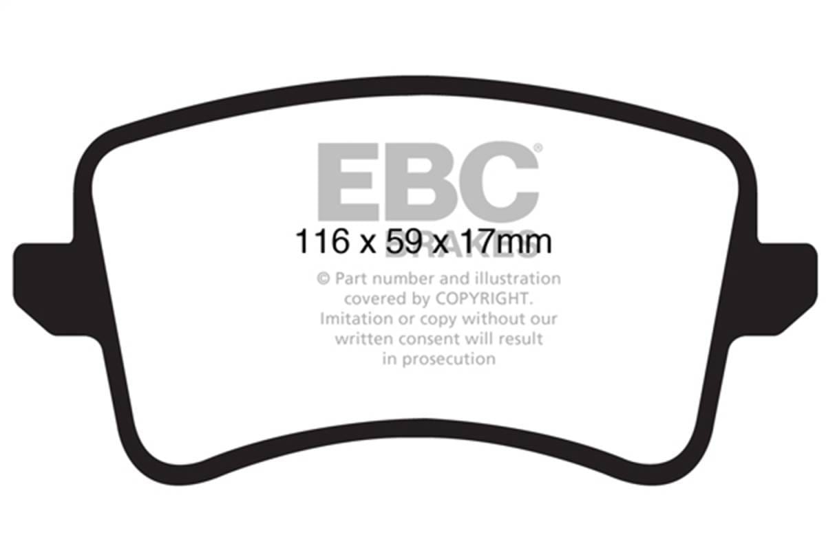 EBC Brakes UD1386 EBC 09-11 Audi A4 2.0 Turbo Ultimax2 Rear Brake Pads - Fits select 2008-2018 Audi models