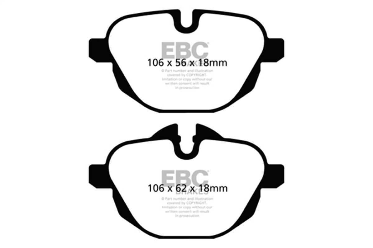 EBC Brakes UD1473 EBC 11+ BMW X3 2.0 Turbo (F25) Ultimax2 Rear Brake Pads - Fits select 2010-2024 BMW models