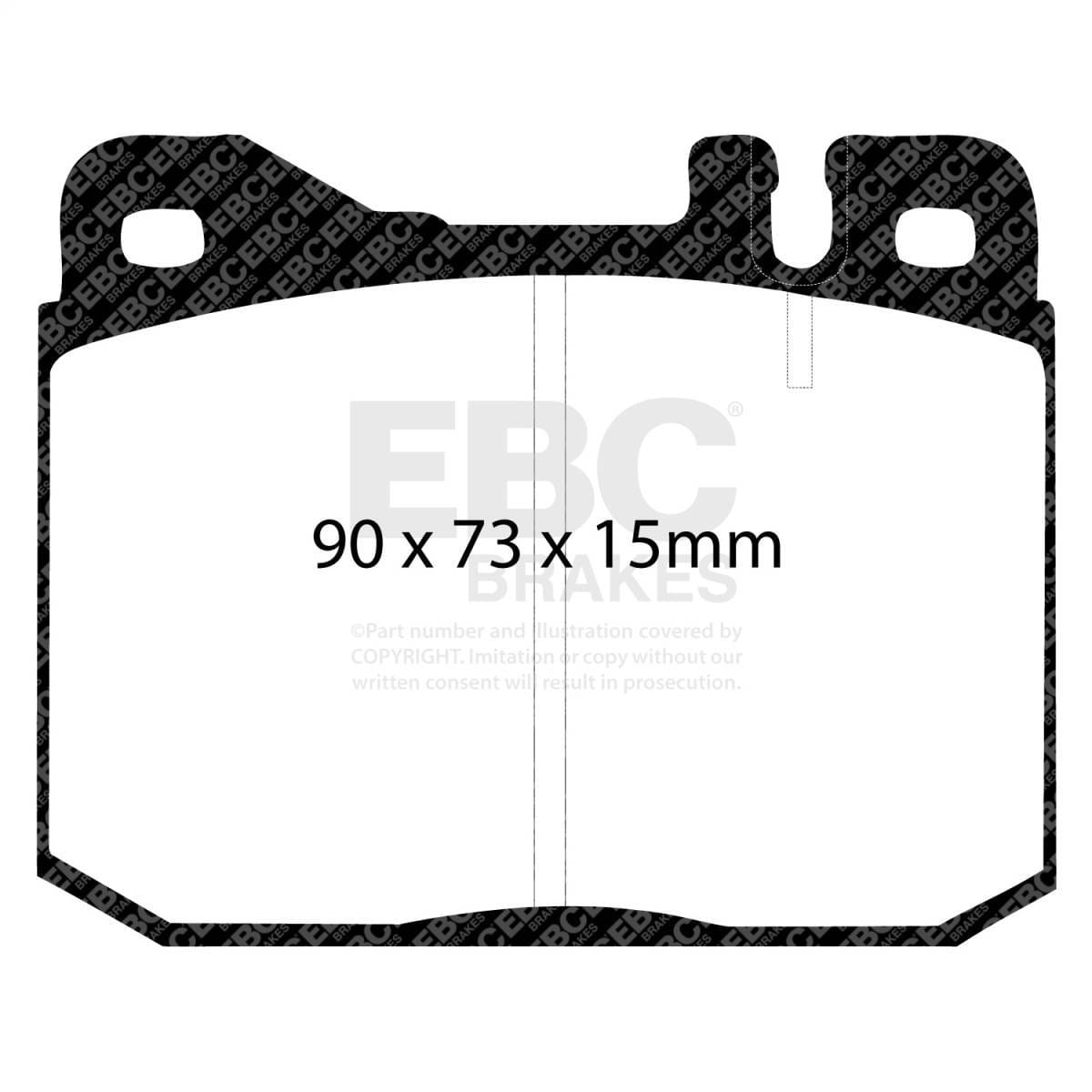 EBC Brakes UD145 EBC 76-79 Mercedes-Benz 230 Ultimax2 Front Brake Pads - Fits select 1972-1991 Mercedes-Benz models