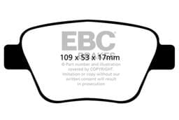 EBC Brakes UD1456 EBC 10-13 Audi A3 2.0 Turbo (Bosch rear caliper) Ultimax2 Rear Brake Pads - Fits select 2010-2019 Volkswagen, Audi applications