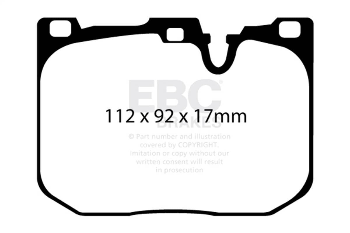 EBC Brakes UD1609 EBC 14+ BMW 228 Coupe 2.0 Turbo Brembo calipers Ultimax2 Front Brake Pads - Fits select 2012-2023 BMW models