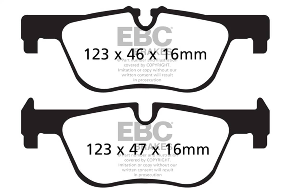 EBC Brakes UD1613 EBC 14+ BMW 228 Coupe 2.0 Turbo ATE calipers Ultimax2 Rear Brake Pads - Fits select 2012-2023 BMW models