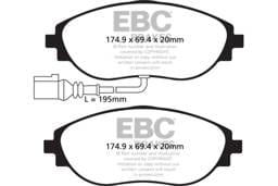 EBC Brakes UD1633 EBC 12+ Volkswagen CC 3.6 Ultimax2 Front Brake Pads - Fits select 2012-2023 Volkswagen models