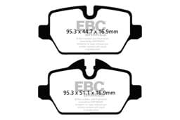 EBC Brakes UD1554 EBC 10+ Mini Countryman 1.6 Cooper Ultimax2 Rear Brake Pads - Fits 2011-2016 Mini Cooper Paceman, Cooper Countryman