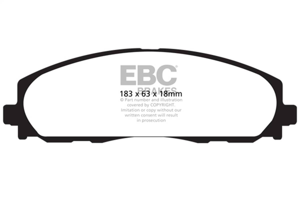 EBC Brakes UD1589 EBC 12+ Chrysler Town & Country 3.6 Ultimax2 Front Brake Pads - Fits 2012 Volkswagen Routan