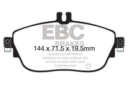 EBC Brakes UD1694 EBC 13+ Mercedes-Benz CLA250 2.0 Turbo Ultimax2 Front Brake Pads - Fits 2014-2020 Mercedes-Benz CLA250, GLA250, B250