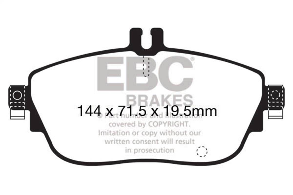 EBC Brakes UD1694 EBC 13+ Mercedes-Benz CLA250 2.0 Turbo Ultimax2 Front Brake Pads - Fits 2014-2020 Mercedes-Benz CLA250, GLA250, B250