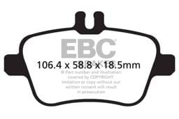 EBC Brakes UD1646 EBC 13+ Mercedes-Benz CLA250 2.0 Turbo Ultimax2 Rear Brake Pads - Fits select 2012-2020 Mercedes-Benz models