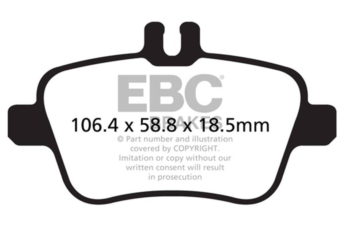 EBC Brakes UD1646 EBC 13+ Mercedes-Benz CLA250 2.0 Turbo Ultimax2 Rear Brake Pads - Fits select 2012-2020 Mercedes-Benz models