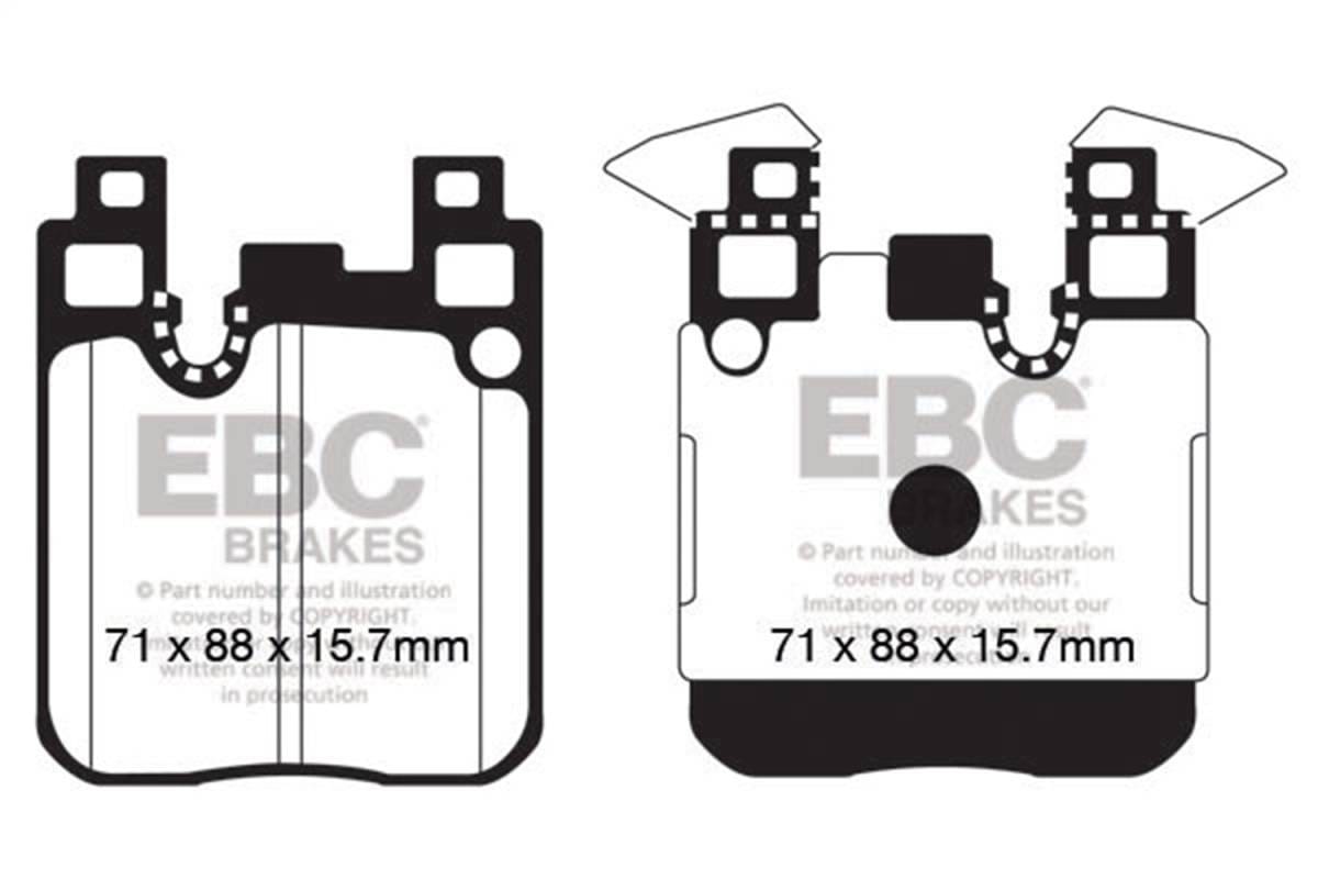 EBC Brakes UD1656 EBC 14+ BMW 228 Coupe 2.0 Turbo Brembo calipers Ultimax2 Rear Brake Pads - Fits select 2012-2023 BMW models