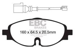 EBC Brakes UD1760 EBC 14+ Audi A3 1.8 Turbo Ultimax2 Front Brake Pads - Fits select 2015-2024 Volkswagen, Audi applications