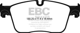 EBC Brakes UD1861 EBC 2017+ Jaguar F-Pace Ultimax2 Front Brake Pads (Use w/ 13.8in Rotors) - Fits 2017-2023 Jaguar, Land Rover models
