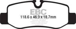 EBC Brakes UD1893 EBC 16+ Mercedes-Benz Commercial Metris Van Ultimax Rear Brake Pads - Fits 2016-2023 Mercedes-Benz Metris