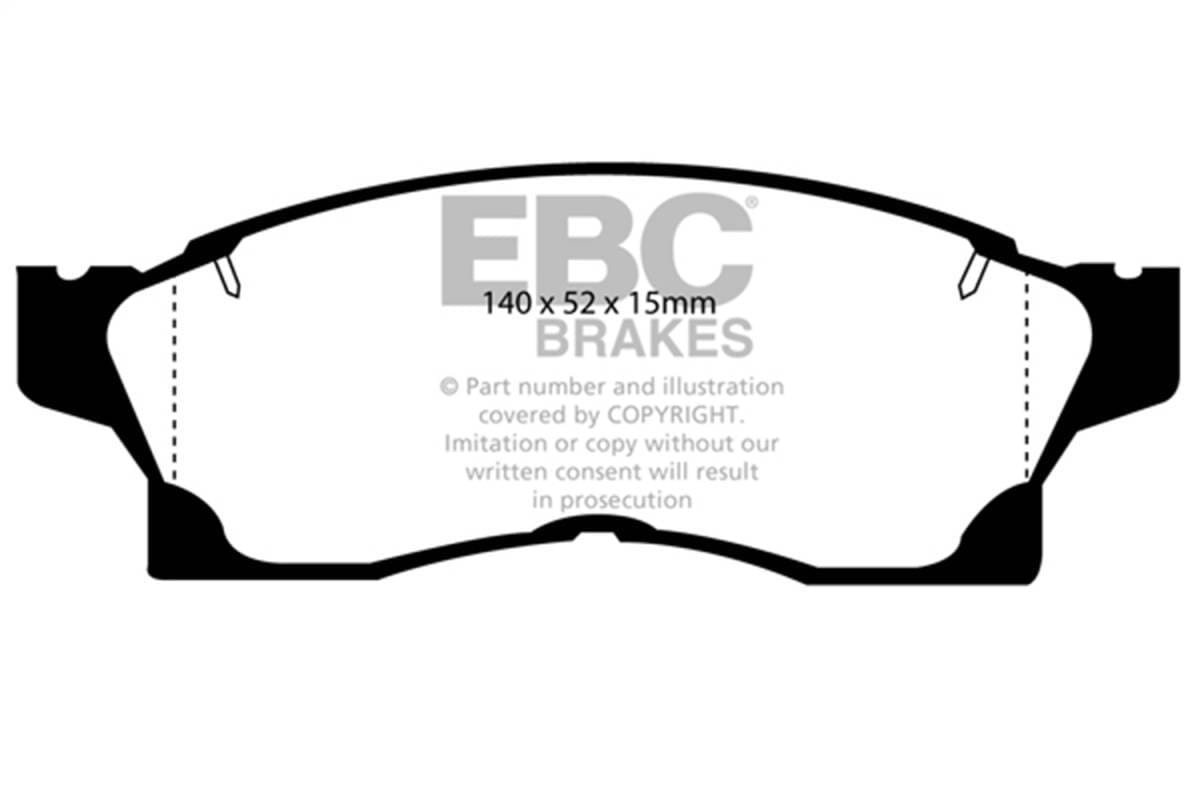 EBC Brakes UD1936 EBC 2017+ Mercedes-Benz E300 (W213) Ultimax Rear Brake Pads - Fits 2017-2023 Mercedes-Benz E350, E300