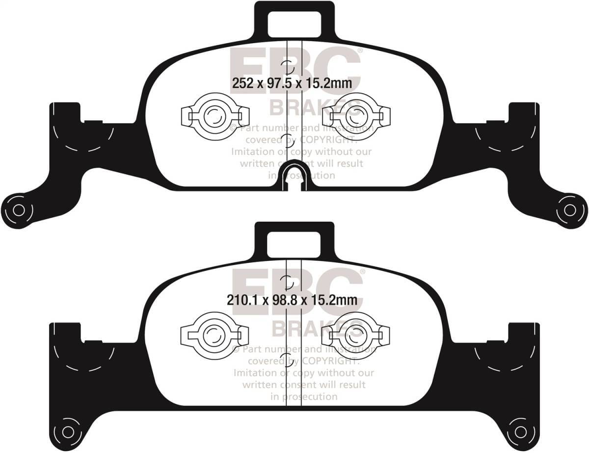 EBC Brakes UD1897 EBC 2018+ Audi A4 Allroad Quattro 2.0L Turbo Ultimax2 Front Brake Pads - Fits select 2017-2023 Audi models