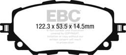 EBC Brakes UD1903 EBC 2016+ Fiat 124 Spider 1.4L Turbo Ultimax2 Front Brake Pads - Fits 2017-2018 Fiat 124 Spider