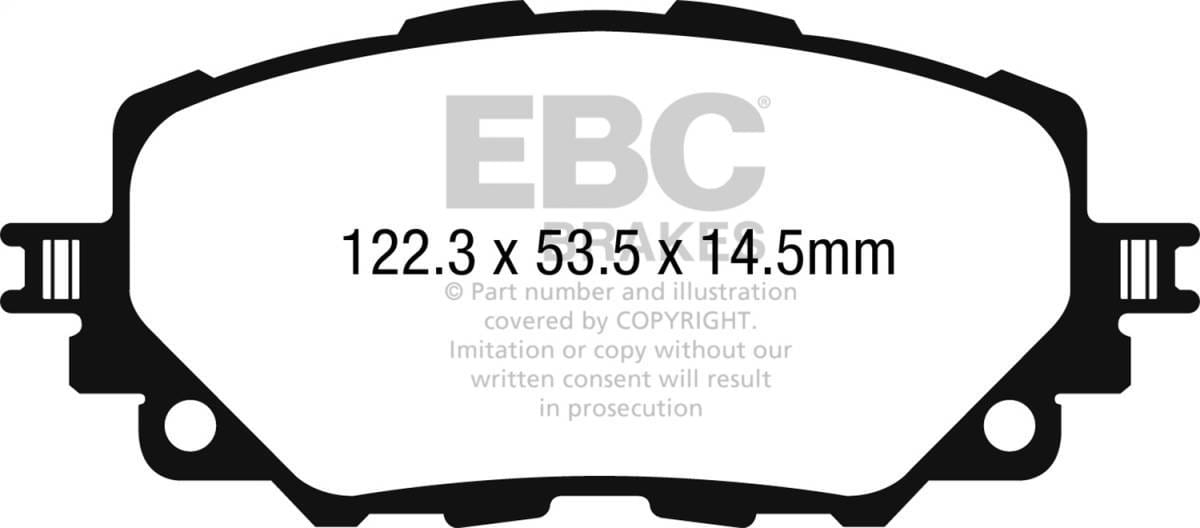 EBC Brakes UD1903 EBC 2016+ Fiat 124 Spider 1.4L Turbo Ultimax2 Front Brake Pads - Fits 2017-2018 Fiat 124 Spider