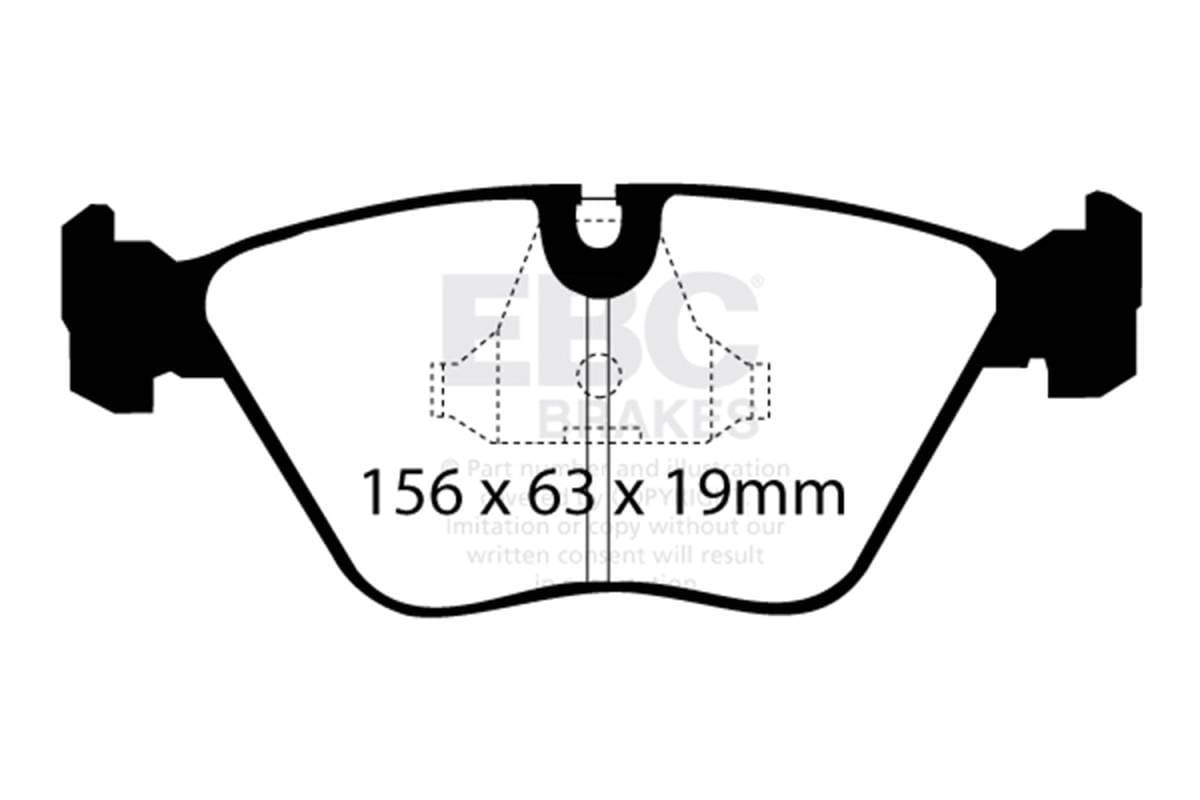 EBC Brakes UD394 EBC 92-95 BMW M3 3.0 (E36) Ultimax2 Front Brake Pads - Fits select 1988-2008 BMW models