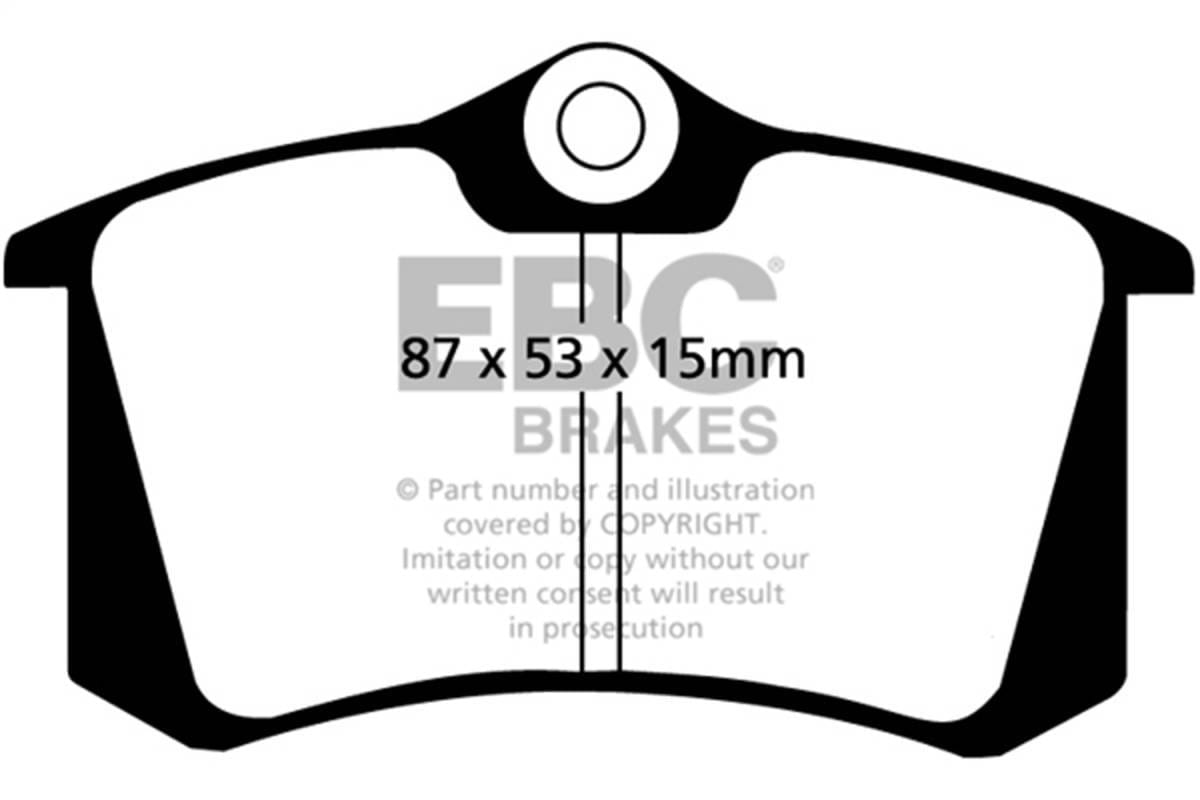 EBC Brakes UD340 EBC 10-13 Audi A3 2.0 TD Ultimax2 Rear Brake Pads - Fits select 1984-2019 Volkswagen, Audi applications