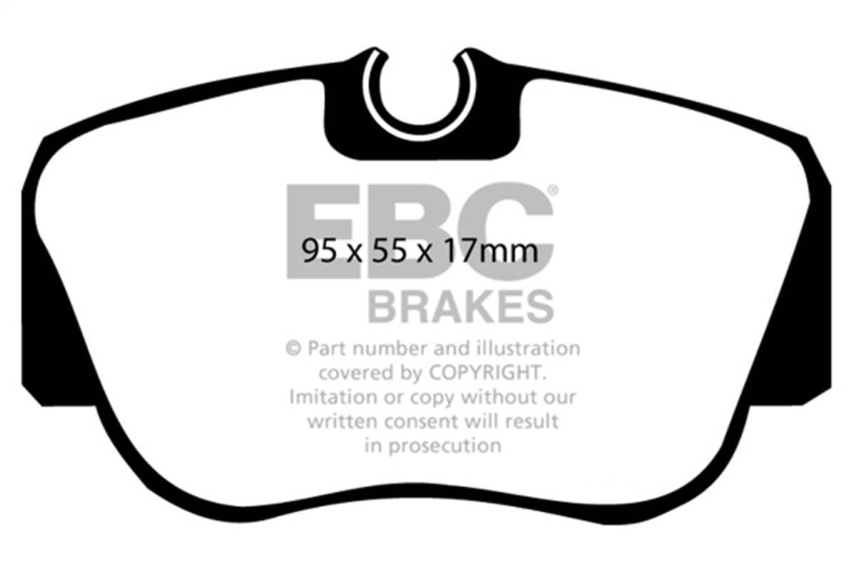 EBC Brakes UD487 EBC 84-86 Mercedes-Benz 190/190E 2.3 Ultimax2 Front Brake Pads - Fits 1984-1993 Mercedes-Benz 190E