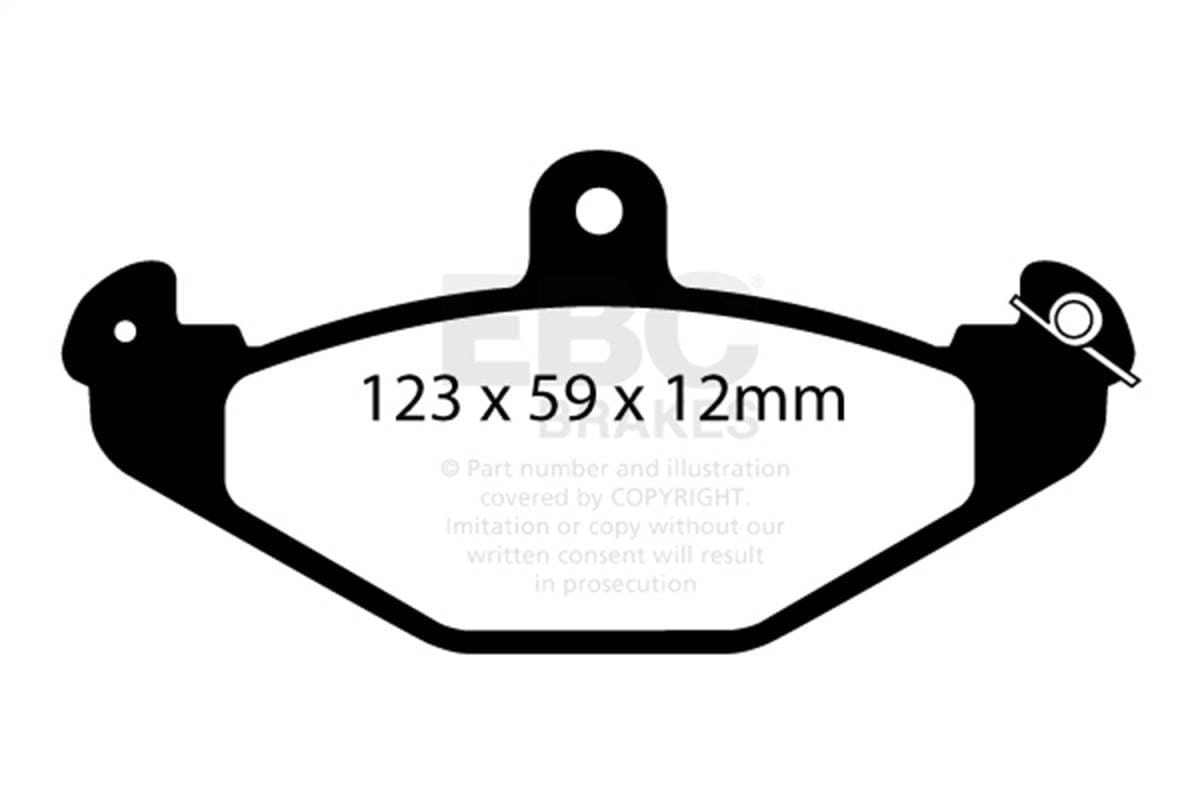 EBC Brakes UD491 EBC 08+ Lotus 2-Eleven 1.8 Supercharged Ultimax2 Rear Brake Pads - Fits 2005-2011 Lotus, Tesla models
