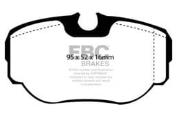 EBC Brakes UD493 EBC 99-03 Land Rover Discovery (Series 2) 4.0 Ultimax2 Rear Brake Pads - Fits select 1984-2004 Land Rover, BMW applications
