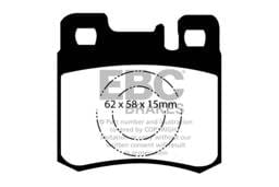 EBC Brakes UD495 EBC 98-00 Mercedes-Benz E300 TD 3.0 TD Ultimax2 Rear Brake Pads - Fits select 1988-1999 Mercedes-Benz models