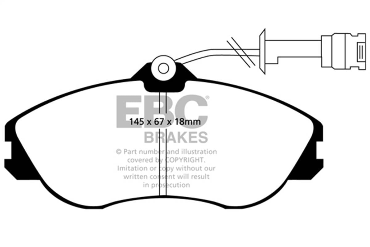 EBC Brakes UD419 EBC 92-95 Audi 90 2.8 Ultimax2 Front Brake Pads - Fits select 1986-1998 Audi models
