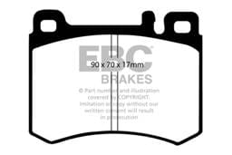 EBC Brakes UD424 EBC 86-89 Mercedes-Benz 560 SL Ultimax Front Brake Pads - Fits 1986-1989 Mercedes-Benz 560SL