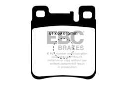 EBC Brakes UD603 EBC 05-06 Chrysler Crossfire 3.2 SRT6 Ultimax2 Rear Brake Pads - Fits select 1992-2006 Mercedes-Benz models