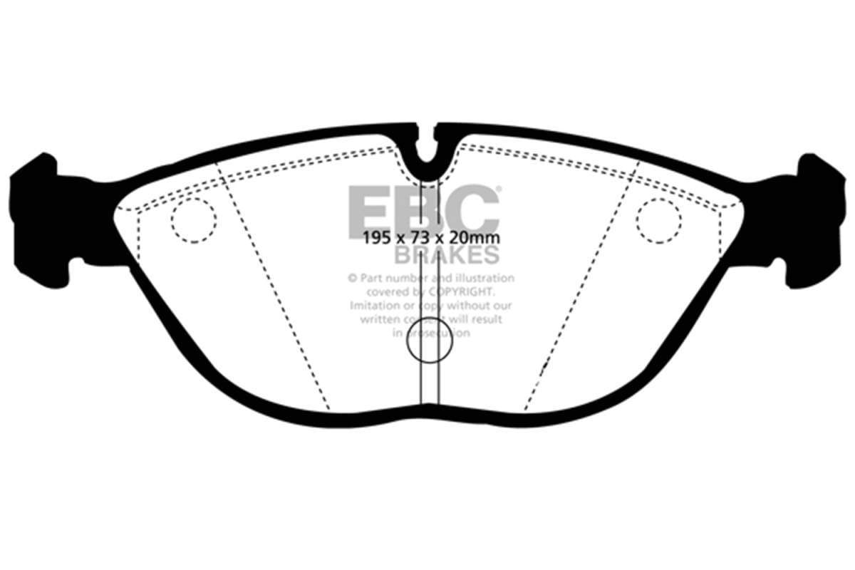 EBC Brakes UD682 EBC 00-03 BMW Z8 5.0 Ultimax2 Front Brake Pads - Fits 1995-2004 BMW, Mercedes-Benz models