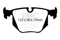 EBC Brakes UD683 EBC 01-07 BMW M3 3.2 (E46) Ultimax2 Rear Brake Pads - Fits select 1995-2011 BMW models