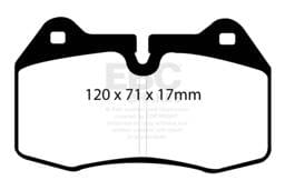 EBC Brakes UD639 EBC 92-95 Nissan Skyline (R32) 2.6 Twin Turbo GT-R V-Spec Ultimax2 Front Brake Pads - Fits select 1990-2008 Ferrari, Lamborghini applications