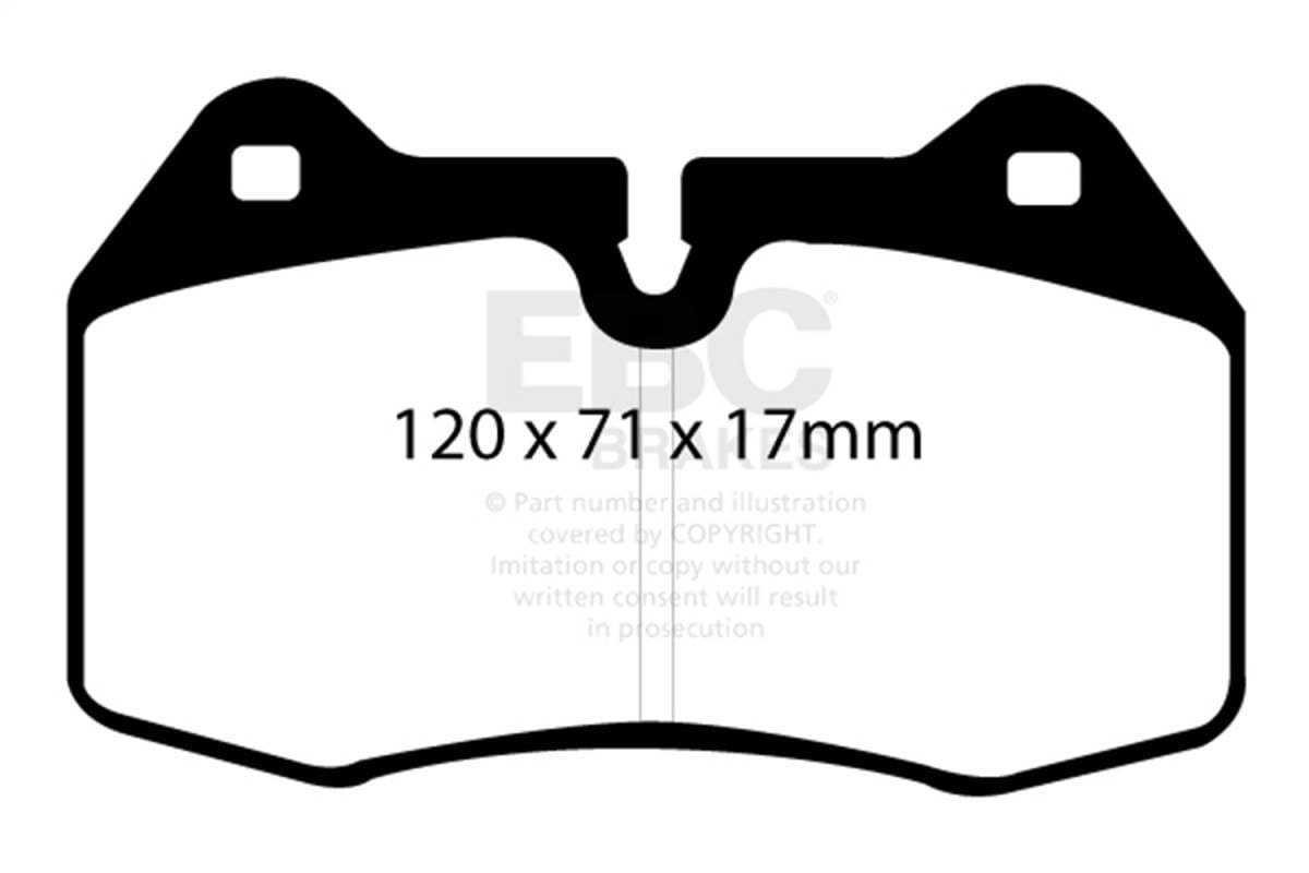 EBC Brakes UD639 EBC 92-95 Nissan Skyline (R32) 2.6 Twin Turbo GT-R V-Spec Ultimax2 Front Brake Pads - Fits select 1990-2008 Ferrari, Lamborghini applications