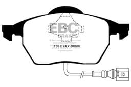 EBC Brakes UD687 EBC 99-06 Audi TT 1.8 Turbo Ultimax2 Front Brake Pads - Fits 1999-2010 Volkswagen, Audi models