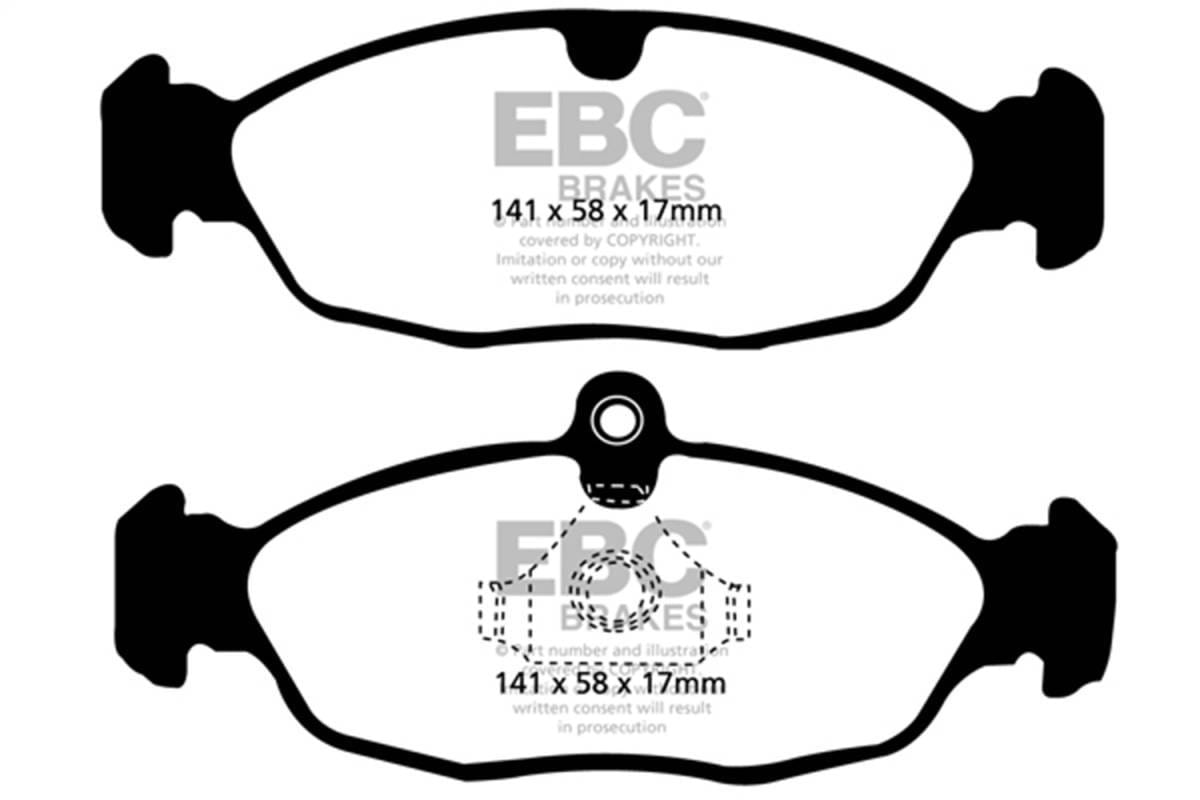 EBC Brakes UD688 EBC 95-02 Jaguar XJR 4.0 Supercharged Ultimax2 Rear Brake Pads - Fits select 1995-2006 Jaguar models