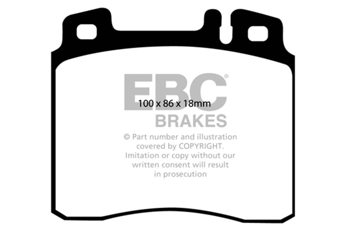 EBC Brakes UD689 EBC 98-99 Mercedes-Benz CL500 5.0 Ultimax2 Front Brake Pads - Fits select 1992-1999 Mercedes-Benz models