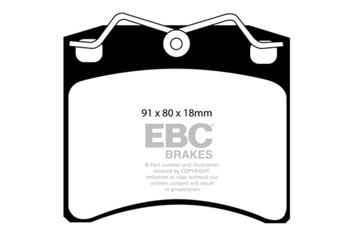 EBC Brakes UD703 EBC 96-98 Volkswagen Eurovan 2.5L (w/Vented Rotors) Ultimax2 Front Brake Pads - Fits 1996-2000 Volkswagen EuroVan