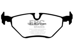 EBC Brakes UD763 EBC 99-02 BMW Z3 2.5 Ultimax2 Rear Brake Pads - Fits select 1999-2009 BMW models