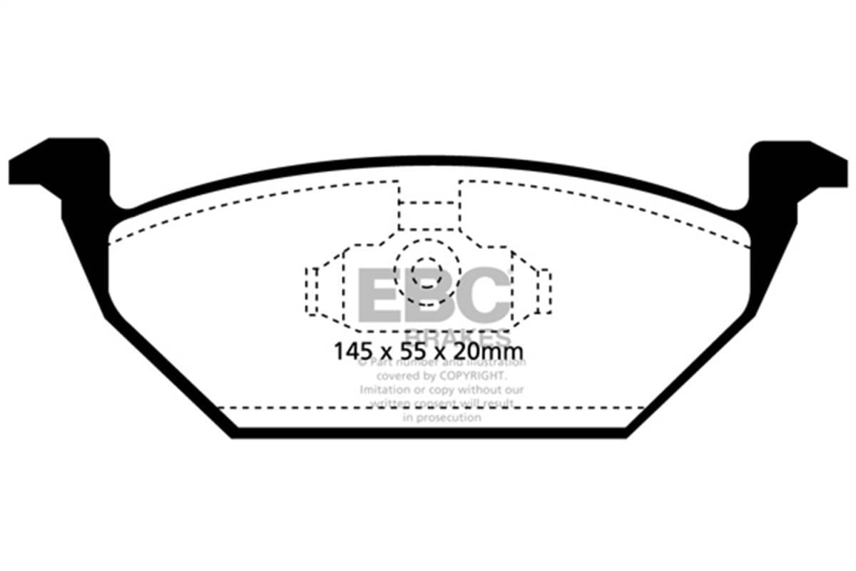 EBC Brakes UD768 EBC 98-99 Volkswagen Beetle 2.0 Ultimax2 Front Brake Pads - Fits 1998-1999 Volkswagen Beetle