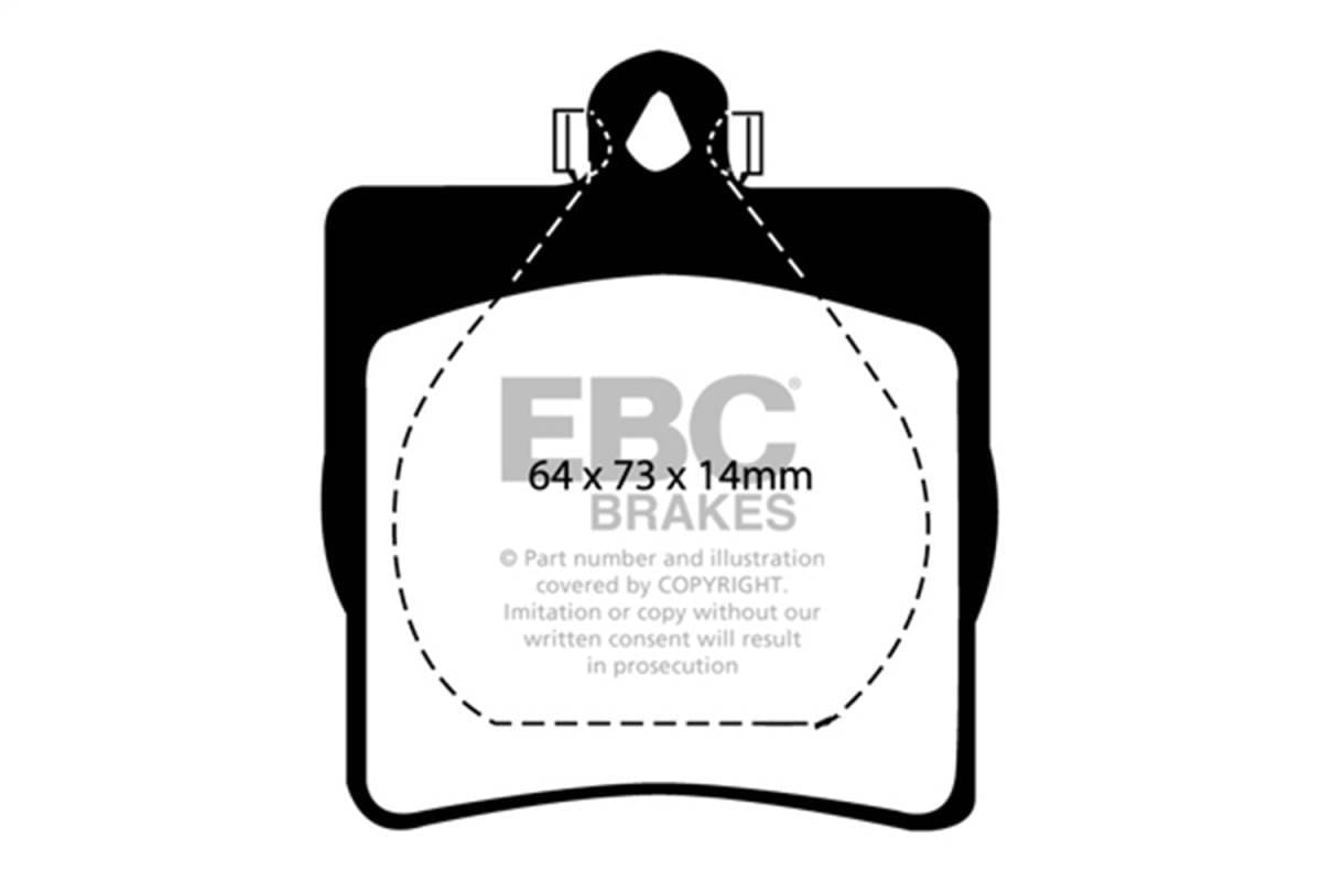 EBC Brakes UD779 EBC 03-08 Chrysler Crossfire 3.2 Ultimax2 Rear Brake Pads - Fits select 1996-2011 Mercedes-Benz models