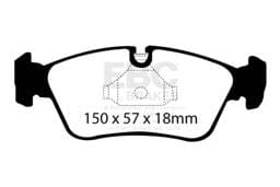 EBC Brakes UD781 EBC 99-02 BMW Z3 2.5 Ultimax2 Front Brake Pads - Fits select 1999-2006 BMW models