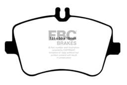 EBC Brakes UD872 EBC 02-05 Mercedes-Benz C230 (W203) 1.8 Supercharged (European Model) Ultimax2 Front Brake Pads - Fits select 2001-2011 Mercedes-Benz models