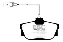 EBC Brakes UD877 EBC 00 Volkswagen Eurovan 2.8 (ATE) with Wear Leads Ultimax2 Rear Brake Pads - Fits 2000-2003 Volkswagen EuroVan