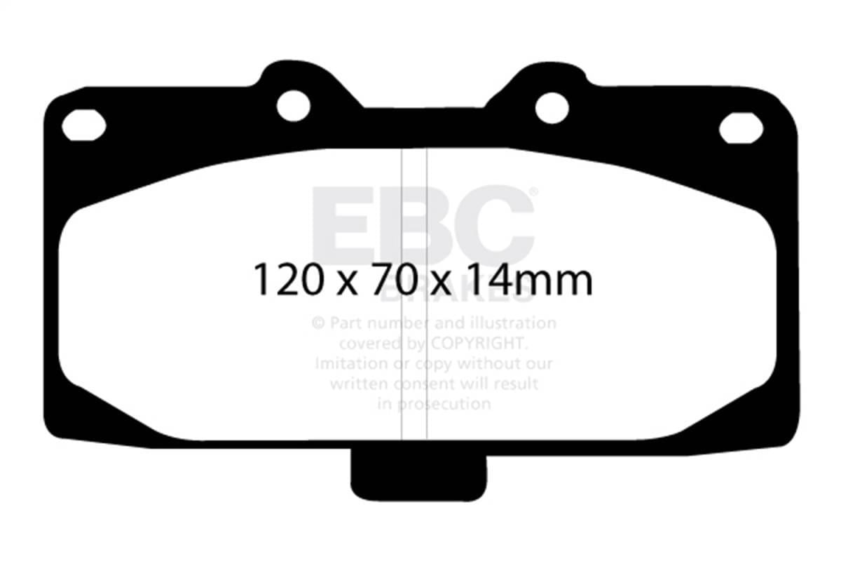 EBC Brakes UD847 EBC 02-04 Mercedes-Benz C32 AMG (W203) 3.2 Supercharged Ultimax2 Front Brake Pads - Fits select 1994-2012 Mercedes-Benz models