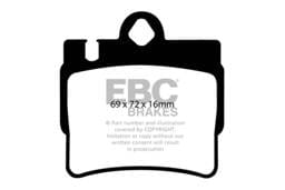EBC Brakes UD848 EBC 01-02 Mercedes-Benz CL55 AMG 5.5 Ultimax2 Rear Brake Pads - Fits 2000-2003 Mercedes-Benz S500, CL500, CL55 AMG