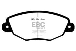 EBC Brakes UD910 EBC 01-04 Jaguar X-Type 2.5 Ultimax2 Front Brake Pads - Fits 2002-2008 Jaguar X-Type