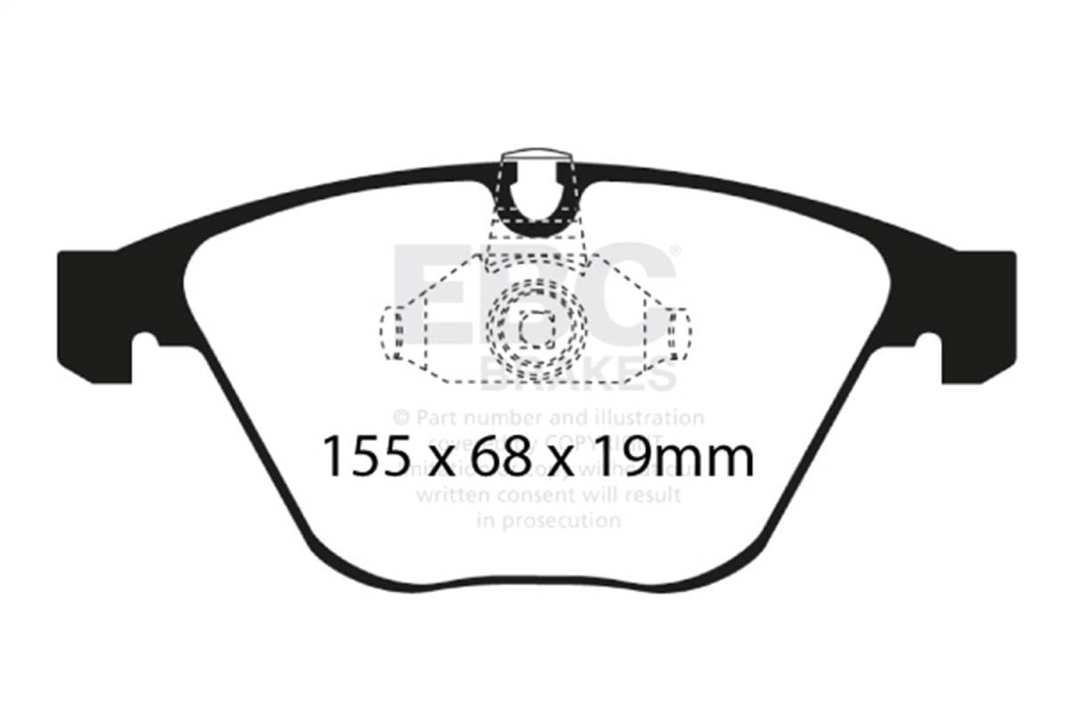 EBC Brakes UD918 EBC 08-10 BMW M3 4.0 (E90) Ultimax2 Front Brake Pads - Fits select 2002-2016 BMW models