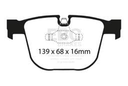 EBC Brakes UD919 EBC 08-10 BMW M3 4.0 (E90) Ultimax2 Rear Brake Pads - Fits select 2002-2015 BMW models