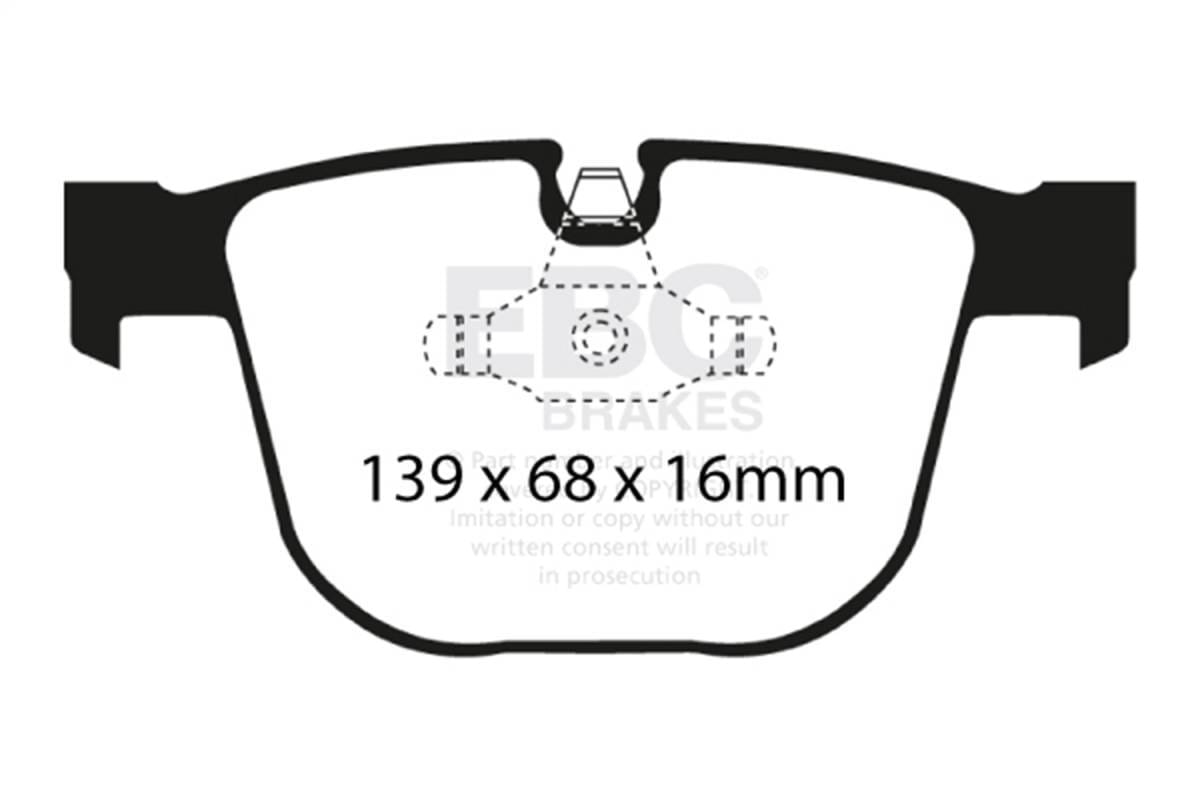 EBC Brakes UD919 EBC 08-10 BMW M3 4.0 (E90) Ultimax2 Rear Brake Pads - Fits select 2002-2015 BMW models